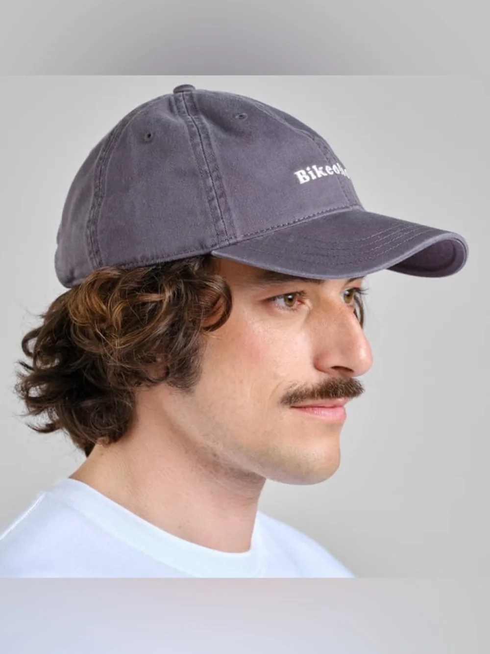 NWT Dedicated Bikeaholic Dad Hat Gray Embroidered Baseball Cap Adjustable Unisex
